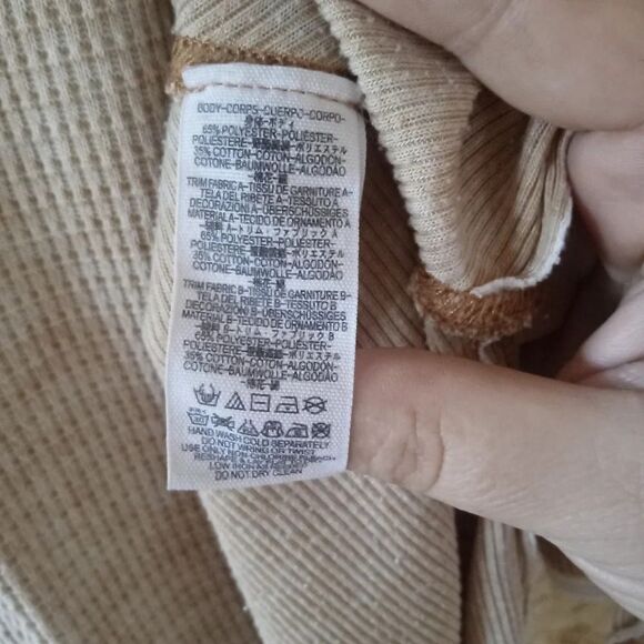 Free People Pacific Thermal Long Sleeve Rust Orange Waffle Knit Size Small - Picture 6 of 9